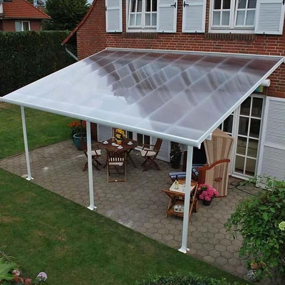 Polycarbonate Roofing Sheet,Clear Acrylic Plastic Sheet,Daylighting Panel,Roofing Cladding,UV Protection Rainproof Roof Cover,for Greenhouses,Sheds,Carports,Huts,Kennels (0.6x1m)