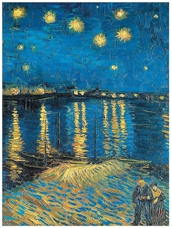 VINCENT VAN GOGH - NIGHT AT THE RHONE Print