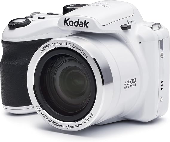 Kodak PIXPRO Astro Zoom AZ421-WH 16MP Digital Camera with 42X Optical Zoom and 3" LCD Screen (White) | 16.15MP Sensor, 3.0 460K-Dot LCD, 720p HD Video, Optical Image Stabilization