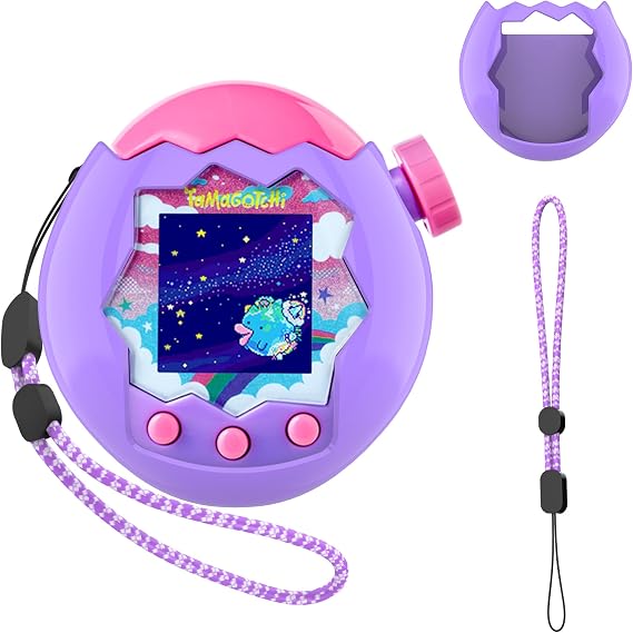 Tamagotchi Paradise用ケース ストラップ付き ハードPCソリッドカラー保護ケース たまごっちパラダイスアクセサリー用 落下&衝撃に強いボディガード デバイス/フィルムなし