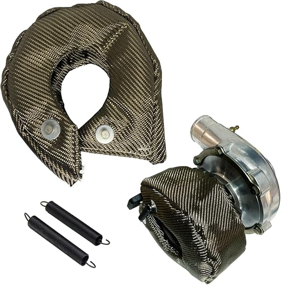 Carbon Fiber t3 Turbo Blanket Heat Shield Turbocharger Blanket Fastener Springs for T25 T28 GT25 GT28 GT30 GT32 GT35 CT26 Turbine With Locking Springs