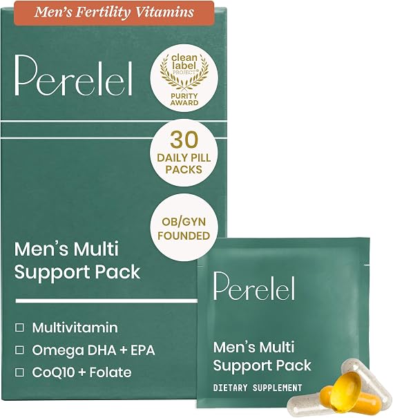 Perelel Mens Daily Multivitamin with Omega 3, CoQ10, Folate