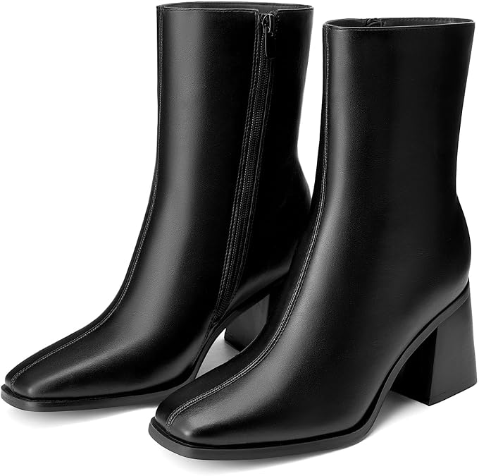 DREAM PAIRS Women's Square Toe Ankle Boots