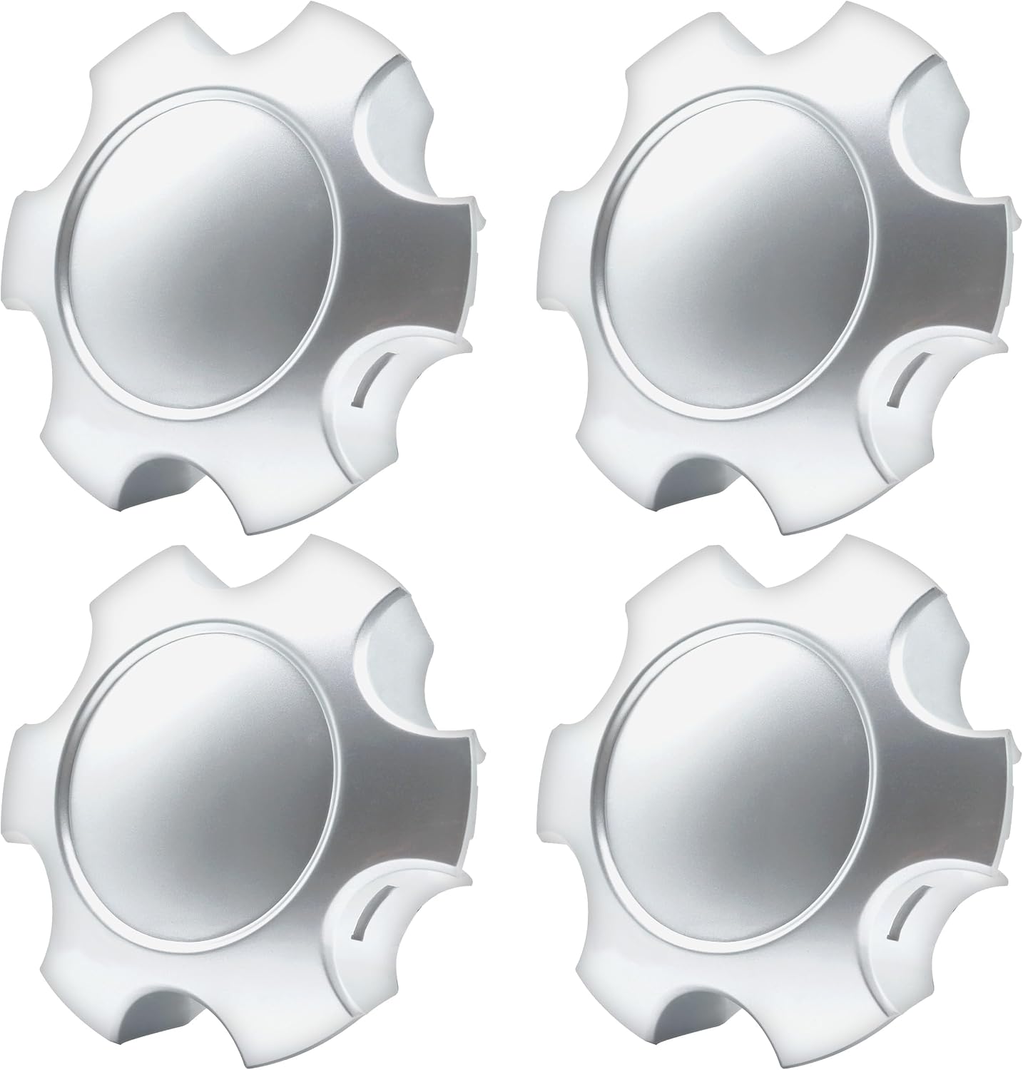 4 Wheel Center Hub Covers Fit for 6 Lug Tundra 17 Inch 5 Double Spoke Silver Wheels 2003-2006 for Sequoia 17 Inch 5 Double Spoke Silver Wheels 2003-2007 Replace 42603-AF030