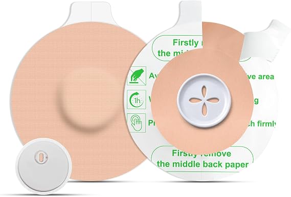 40Pack Libre 3 Sensor Covers Waterproof, Bump-Proof with 2 Hard Caps, Beige | Breathable Adhesive Patches for Libre 3 Plus Sensor, Hypoallergenic & Latex-Free CGM Overpatch for 15-Day Protection