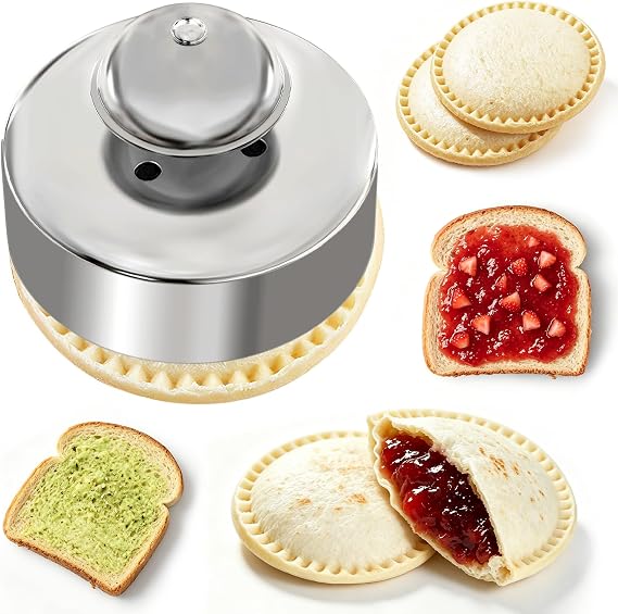 Gelbira Sandwich Cutter, Sandwich Cutter and Sealer, Sandwich Maker, Peanut Butter and Jelly Sandwiches Tool/PBJ Cutter, Sandwich Maker for Kids, for Thanksgiving/Christmas Day