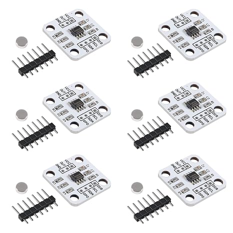 Alinan 6pcs AS5600 Magnetic Encoder 12bit 3.3V High Precision Magnetic Induction Angle Measurement Sensor Module