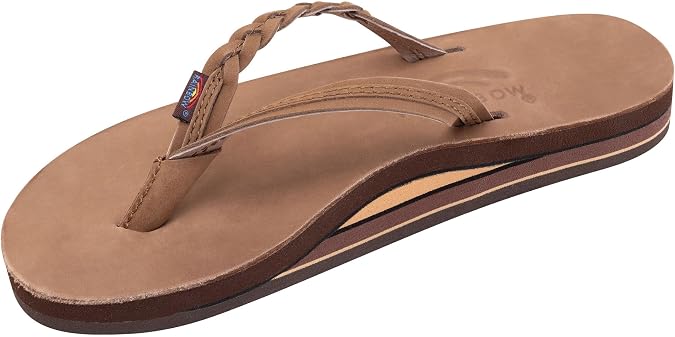 Rainbow Sandals Womens Double Layer Flirty Braidy Premier Leather w/Single Braided Strap