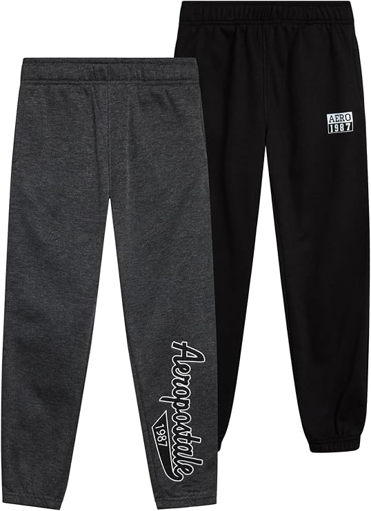 AEROPOSTALE Boys Athletic Performance Fleece Sweatpants 2 Pack