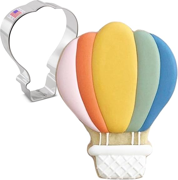 Ann Clark Hot Air Balloon Cookie Cutter, Large 4-1/4" Made in USA | Perfect Size and Shape, Americas Largest Cookie Cutter Maker, Food-Safe American Steel