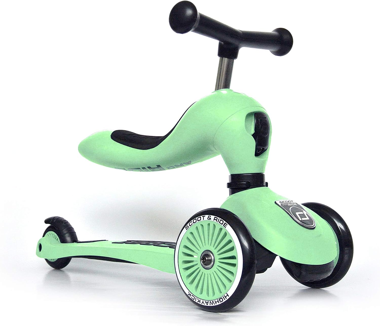 Scoot & Ride - Highwaykick 1 Children Adjustable Seated or Standing 2-in-1 Scooter Including Safety Pad for Tip Prevention - for Ages 1-5