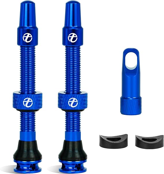 Thinvik Upgraded Presta Tubeless Valve Stem 48/65/85mm, Super Light Presta Valve Stem Kit for Tubeless Tires (Valve Stem Cap + Valve Core Removal Tool Included)- Diverse Color and Size Options(Pair)