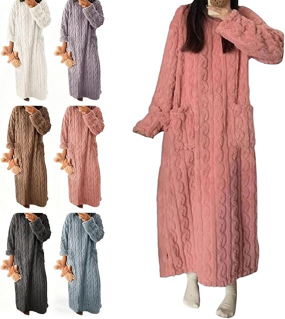 Winter Coral Velvet Home Clothes for Women, Ultra Soft Plush Fleece Pajama Set, Cozy Thermal Sleepwear