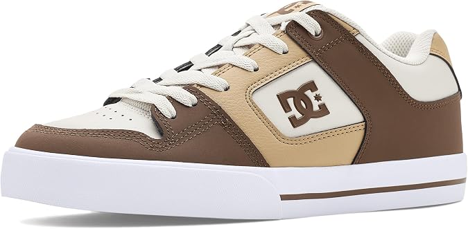 DC Shoes Men's Pure Skate Shoe Cream/Brown/Tan - DC01782210-CMBNTN