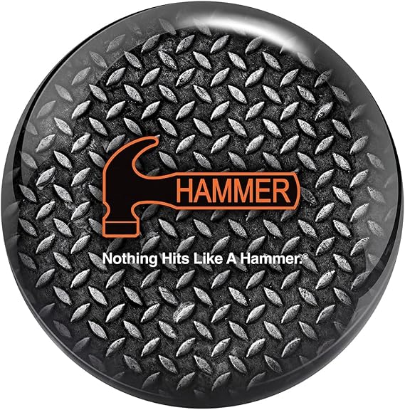 Hammer Diamond Plate PRE-DRILLED Bowling Ball - Grey/Black