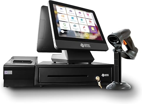 NRS POS System for Small Businesses, Store Cash Register for RetailUSA ONLY with Touch Screen Dual Monitor, Printer, Scanner, Cash Drawer, and Software.