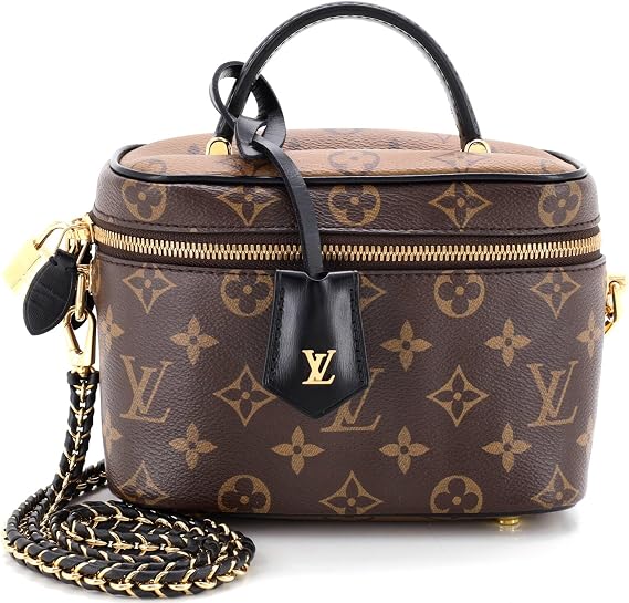 Pre-Loved Vanity Handbag Reverse Monogram Canvas PM, Brown