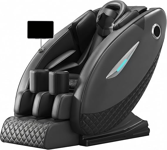 4D Massage Chair Full Body with AI Pressure Scan, SL Track Zero Gravity Recliner, Eye & Foot Airbag Massage, Space Saving, Fully Assembled Home Office Shiatsu Massager(Noir)