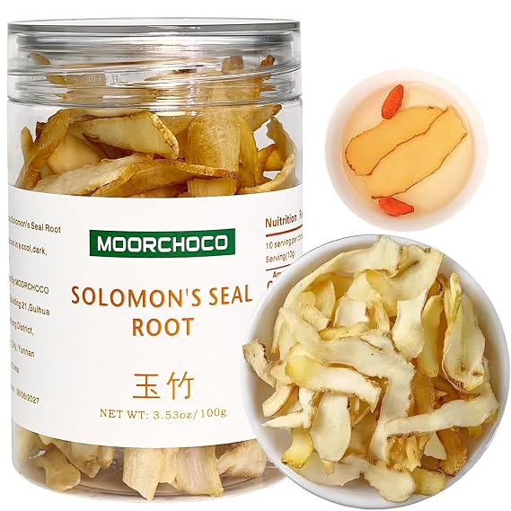 Solomon's Seal Root- Pure Natural Chinese Herbal Medicine-Dried Polygonatum Odoratum 3.53oz/100g Used for making soup-Brewing tea- (Solomon's Seal Root)