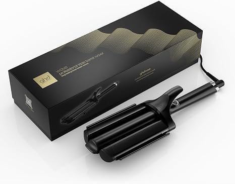 ghd Wave Triple Barrel Hair Waver | Loose Beach Waves, Advanced Ceramic Technology, Quick Styling, Long Lasting Texture, Reduced Frizz & Smooth Glossy Results