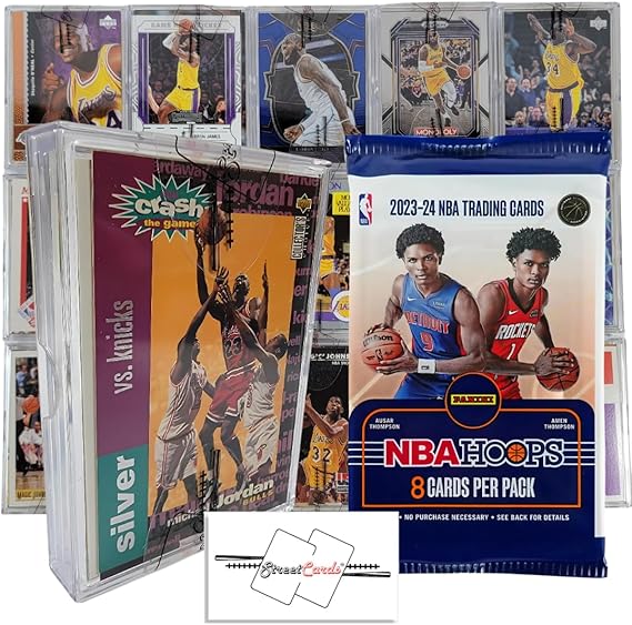 2023/24 NBA Hoops Basketball Pack + 25-Card Mixed StreetCards Pack + Magnetic Holder + StreetCards Magnet! (33 Total Cards)