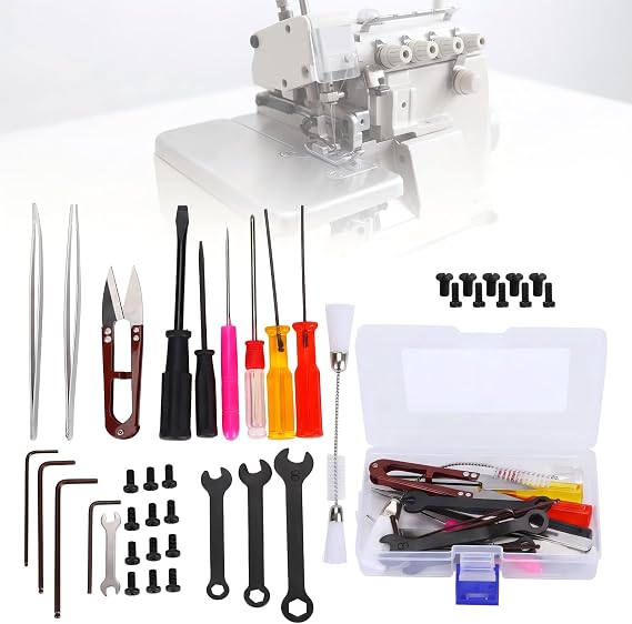 Sewing Machine Cleaning Maintenance Kit Sewing Machine Repair Tools Ergonomically with Storage Box to Boost Machine Sewing Performance