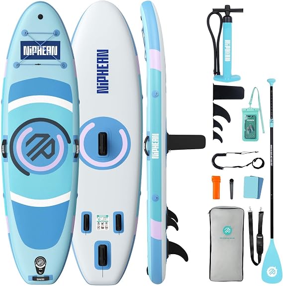 Niphean 10' Inflatable Paddle Board, Ultra-Light SUP for Beginners