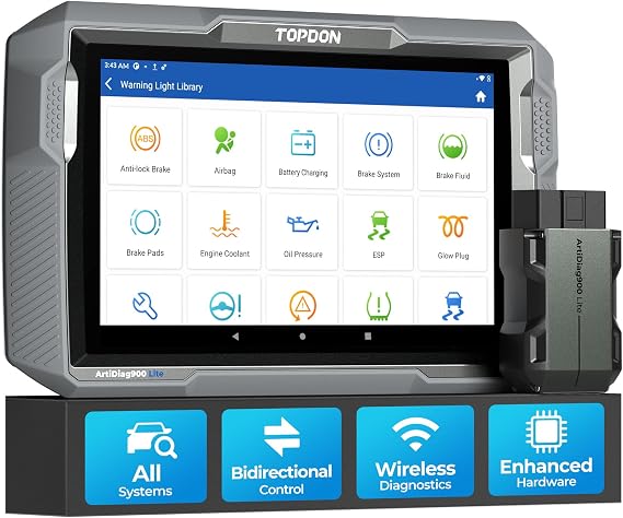TOPDON AD900 Lite OBD2 Scanner, Bidirectional Scan Tool, 8" Large Screen