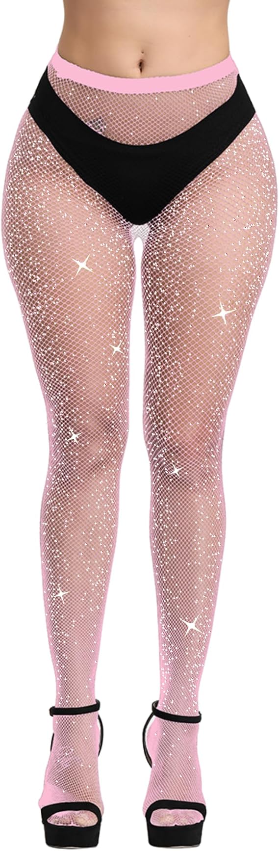 Fishnet Stockings Lace Patterned Tights High Waist Pantyhose Fishnets for Women
