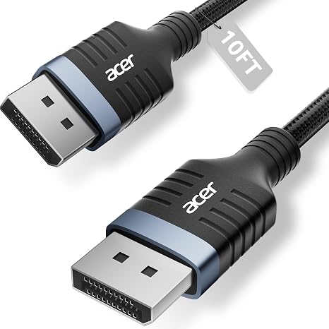 Acer 8K DisplayPort Cable 10FT, DP 1.4 Cable Support 8K@60Hz 4K@240Hz/144Hz