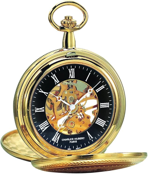 Charles-Hubert DWA066 Double Hunter Case Mechanical Pocket Watch