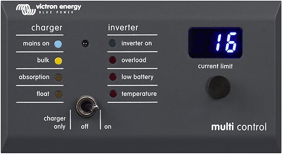 Victron Energy 200/200 amp Digital Multi Control panel GX