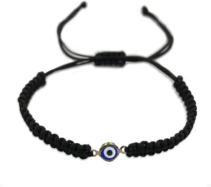 LuckyEye Evil Eye Bracelet Adjustable Braided String Turkish Kabbalah Jewelry for Protection