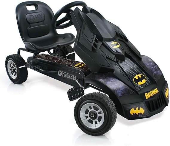 hauck Batmobile Pedal Go Kart, Superhero Ride-On Car for Kids, Black