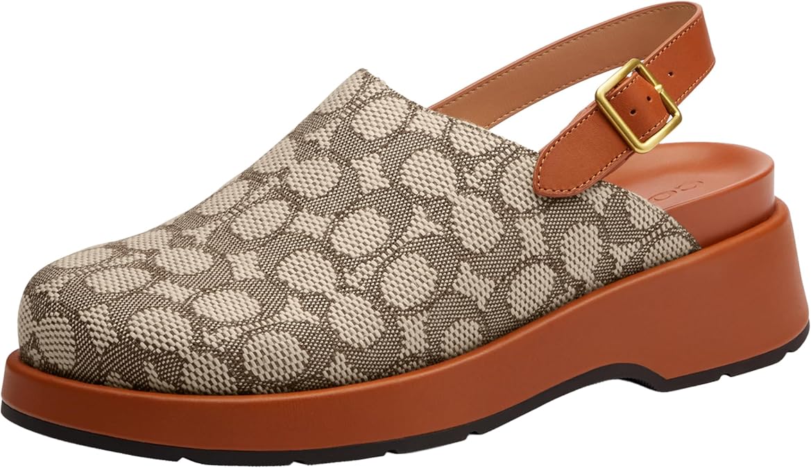 Coach Women's Sculpted C Platform Clog in Signature Jacquard