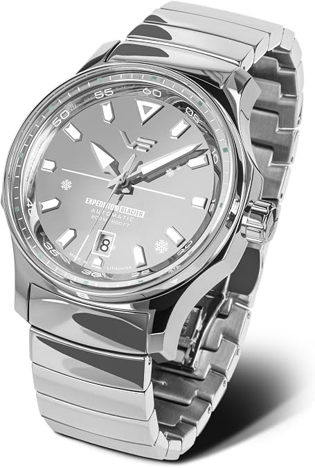 Vostok Europe Expedition Glacier NH35-592A784 Automatic Watch, Mirror Polished, Stainless Steel, 43mm, Sapphire Crystal, 20 BAR, Super-LumiNova
