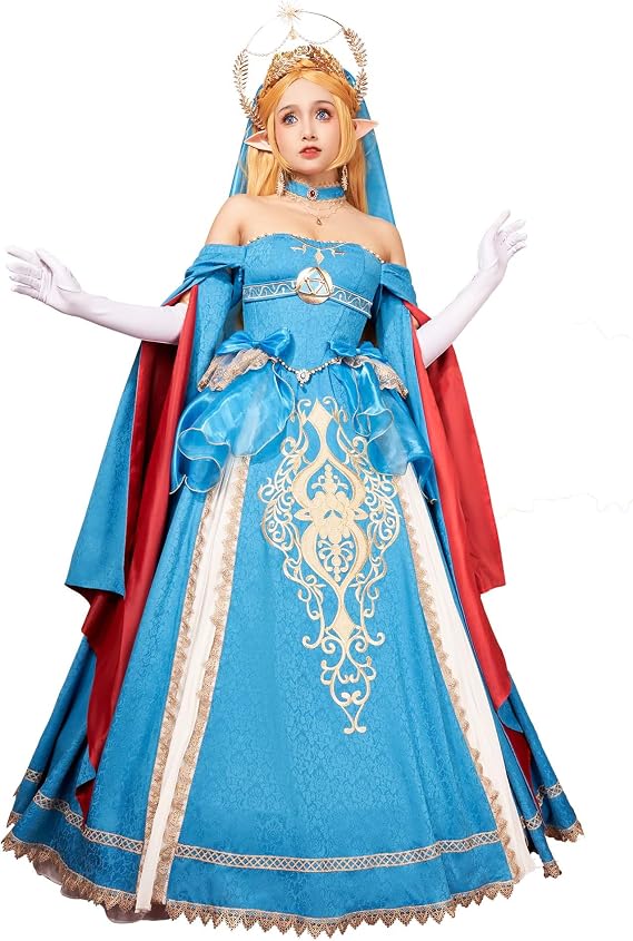 miccostumes Women's Costume Princess Cosplay Wedding Top and Skirt with Veil