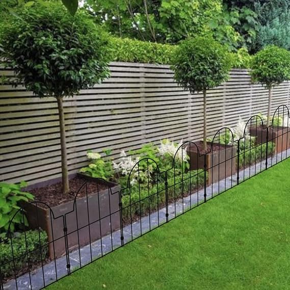 Garden Fence 10 Sets 330cm Model - 2 Black Hobby Gardens, Flowers, Vegetables, Mini Garden