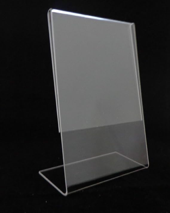 6 Pack Slant Back Clear Acrylic Sign Holder 8 1/2 X 11 From GH Company