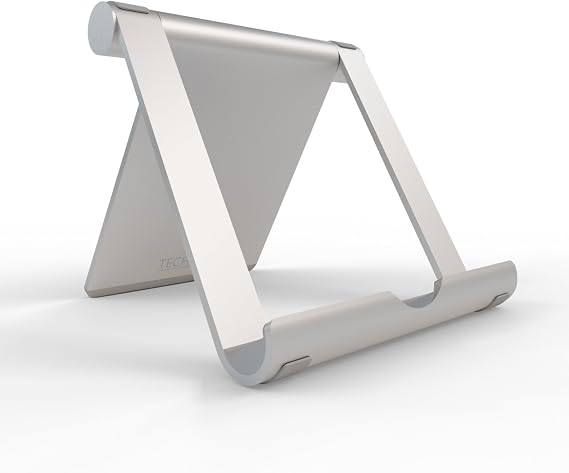 TechMatte Multi-Angle iPad Pro Stand-Aluminum Desktop Tablet Holder (Silver)