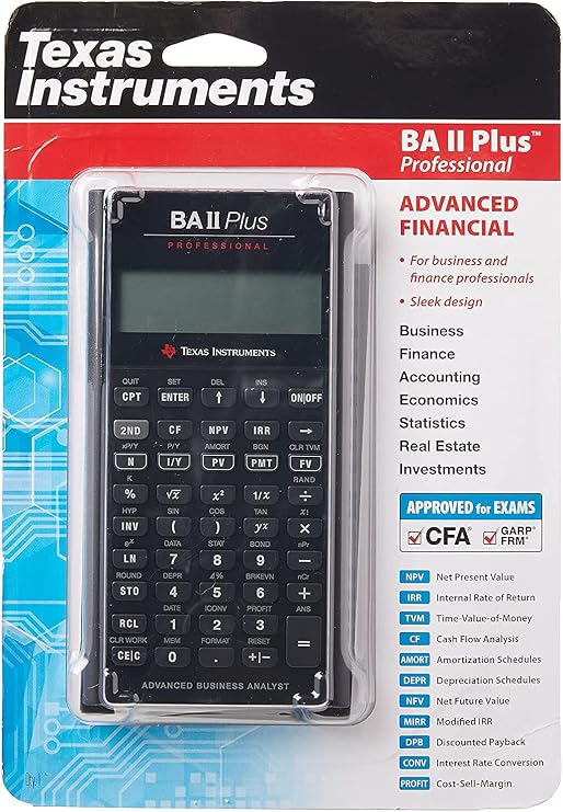 BA II Plus Professional Financial Calculator (Sngl pk)