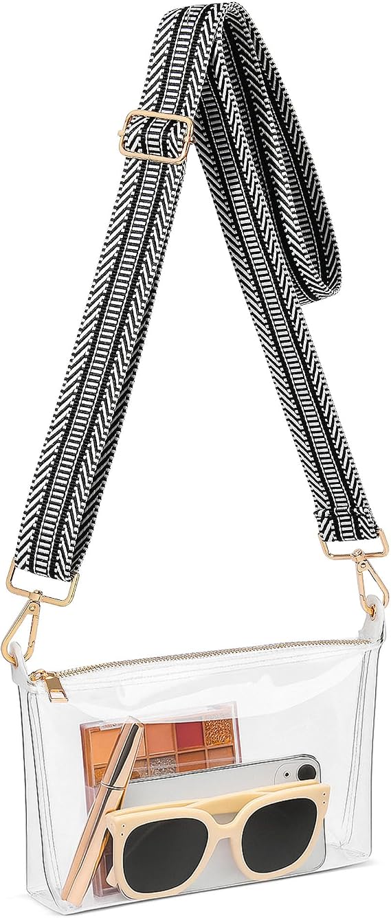 FANGSUN Clear Purse for Stadium Events, Clear Crossbody Bag for Women