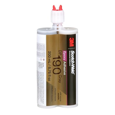 3M Scotch-Weld Epoxy Adhesive DP190, Gray, 200 mL Duo-Pak