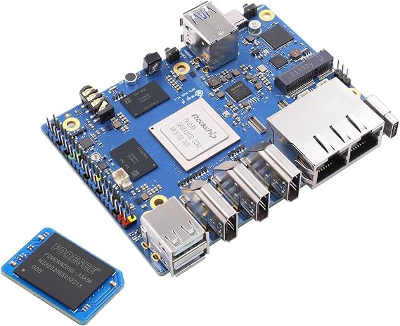 Orange Pi 5 Plus 16G with 256GB eMMC Module RK3588 8 Core 64 Bit Single Board Computer, 2.4GHz Frequency Open Source Development Board Run Orangepi OS,Android,Debian,Ubuntu (Pi 5 Plus 16G+256GB eMMC)