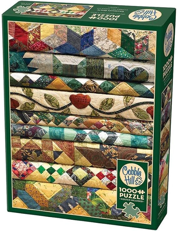 Cobble Hill 1000 Piece Puzzle - Grandma's Quilts - Sample Poster Included