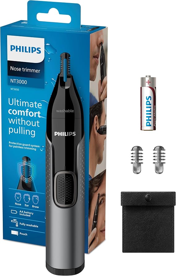 Philips NT3650/16 Nose Trimmer Window Box, Grey, 1 Count (Pack of 1)