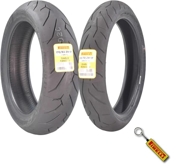 Pirelli Diablo Rosso II Motorcycle Tire Set 120/70 ZR17 & 170/60 ZR17