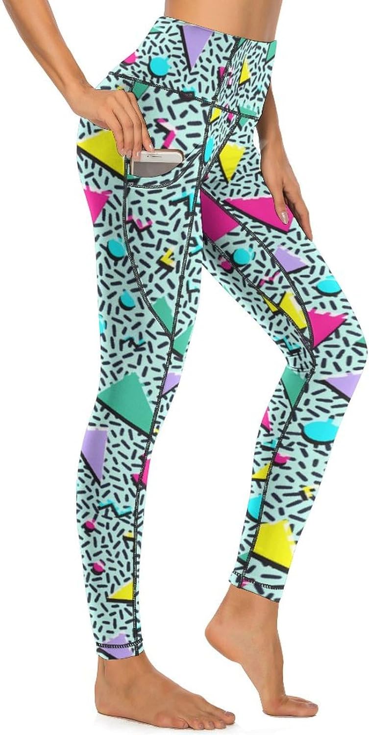 High Waisted Exercise Yoga Pants for Women Running Sports Workout Yoga Leggings with Pockets