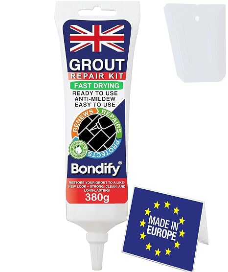 Waterproof White Grout Repair Kit Ready Mixed 380g FAST DRYING