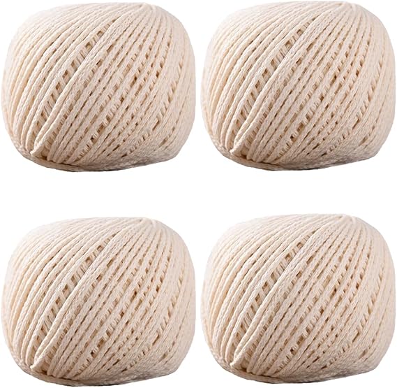 400g Round Hollow Knitted Cotton Yarn Crochet Bag Cord (Cream)